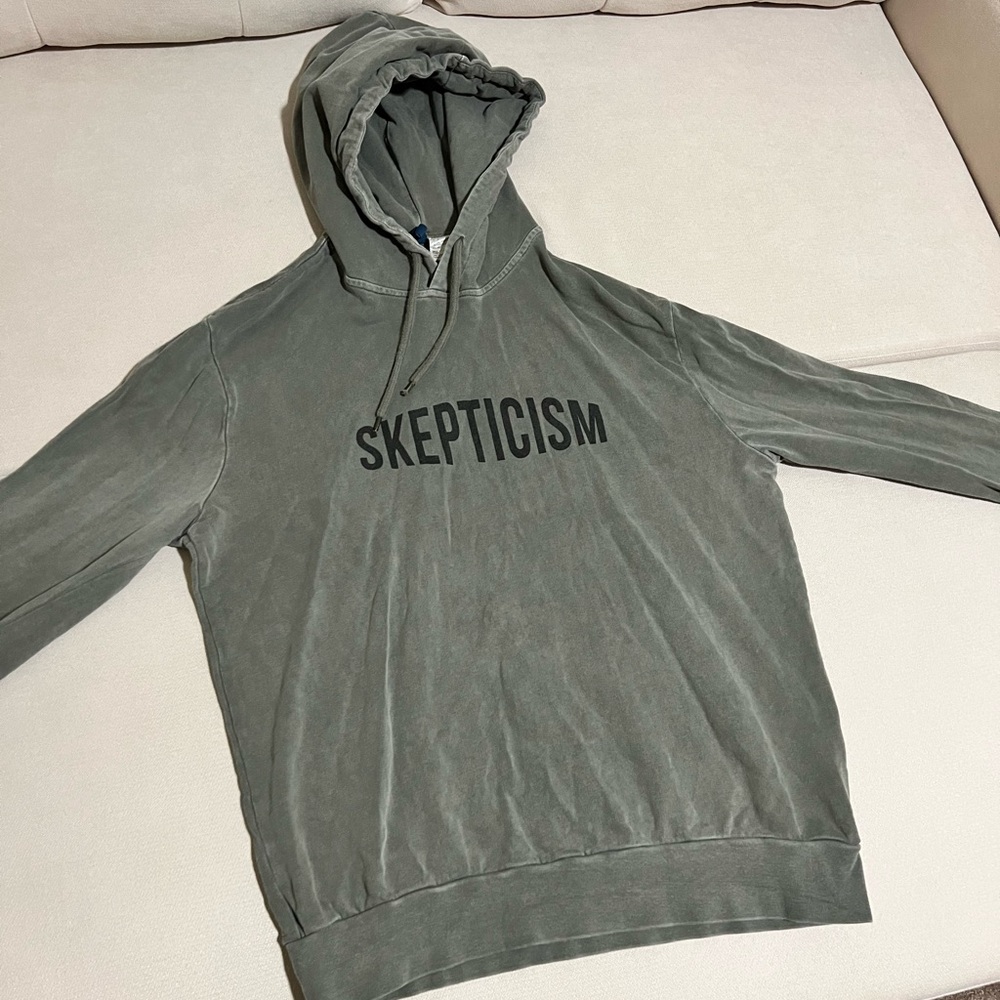 Green acid wash hoodie